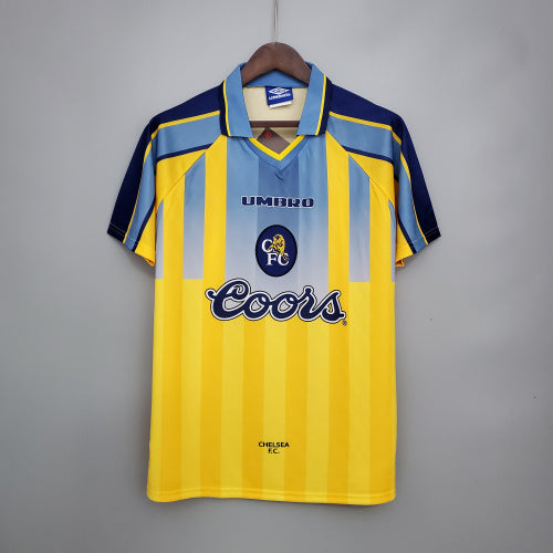 1990s Chelsea Retro Football Shirt | Yellow Blue Third