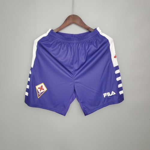 1990s Fiorentina Retro Football Shorts | Purple White Third