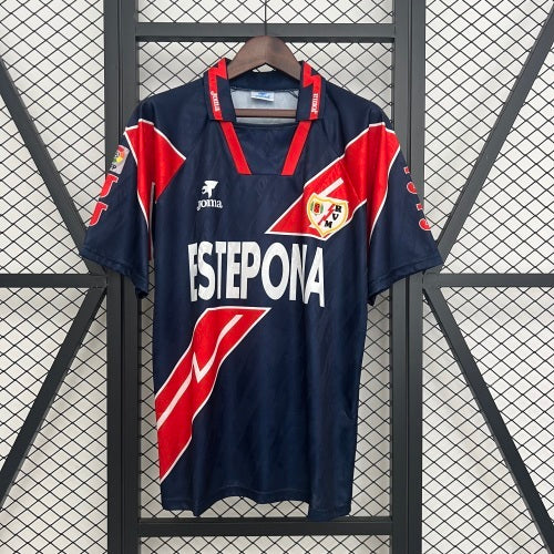 1990s Rayo Vallecano Retro Football Shirt | Navy Red Home