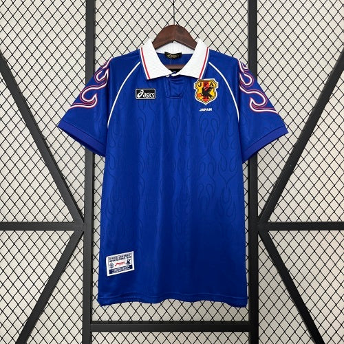 1990s Japan Retro Football Shirt | Blue White Home