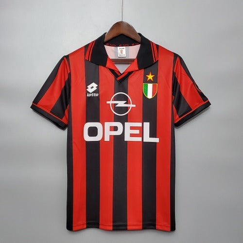 1990s AC Milan Retro Football Shirt | Red Black Home