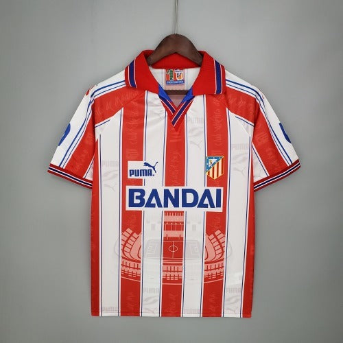 1990s Atletico Madrid Retro Football Shirt | Red White Home
