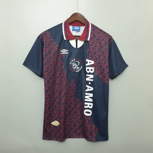 1990s Ajax Retro Football Shirt | Navy Red Home