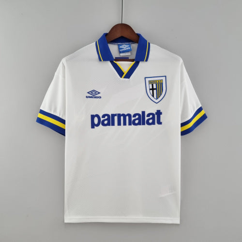 1990s Parma Retro Football Shirt | White Blue Home