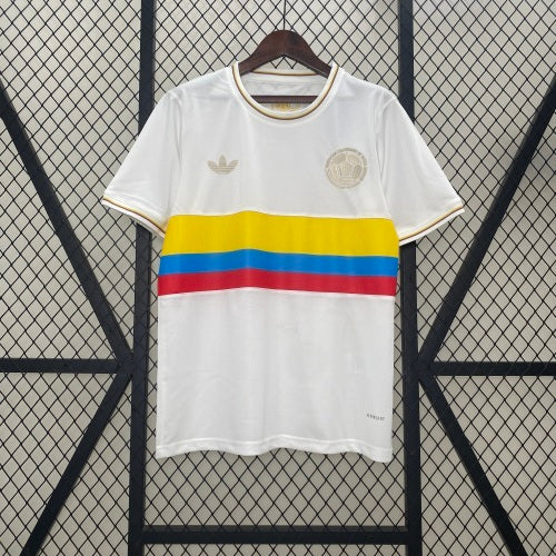 1980s Colombia Retro Football Shirt | Yellow Blue Home