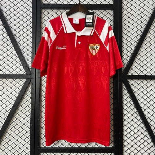 1990s Sevilla Retro Football Shirt | Red White Home