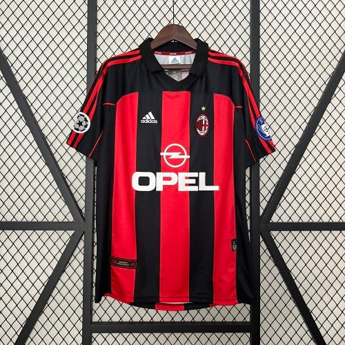 1990s AC Milan Retro Football Shirt | Red Black Home