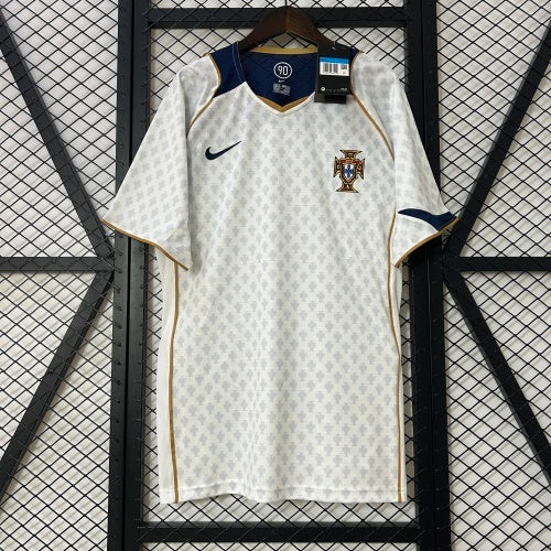 1990s Portugal Retro Football Shirt | White Blue Home