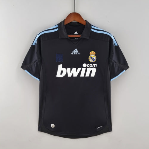2000s Real Madrid Retro Football Shirt | Black Light Blue Home