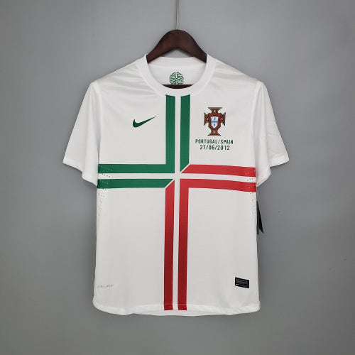 2010s Portugal Retro Football Shirt | White Green Red Home