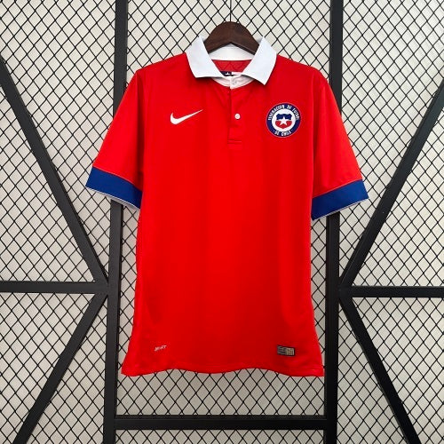 2000s Chile Retro Football Shirt | Red Blue Home