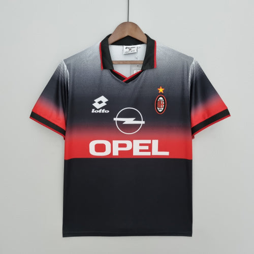 1990s AC Milan Retro Football Shirt | Black Red Home
