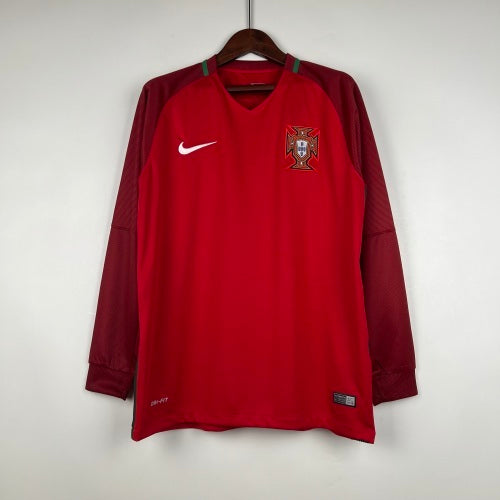 2010s Portugal Retro Football Shirt | Red Burgundy Home