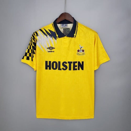 1990s Tottenham Hotspur Retro Football Shirt | Yellow Black Home