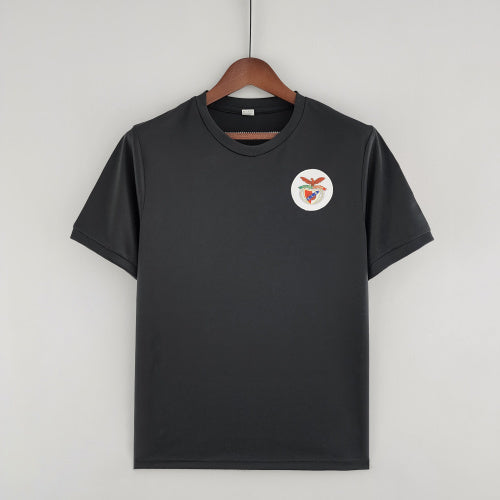 1990s Benfica Retro Football Shirt | Black White Home