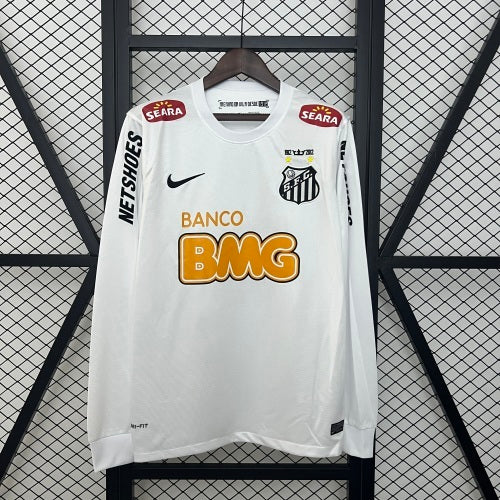 2000s Santos Retro Football Shirt | White Orange Home