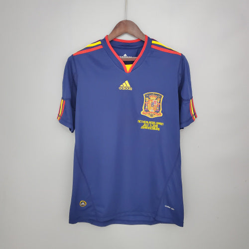 2000s Spain Retro Football Shirt | Blue Yellow Home