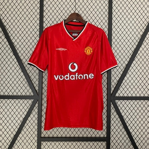 2000s Manchester United Retro Football Shirt | Red White Home