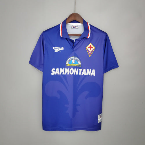 1990s Fiorentina Retro Football Shirt | Blue White Home