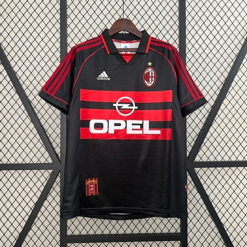 1990s AC Milan Retro Football Shirt | Black Red Home