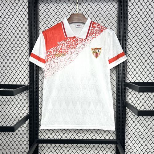 1990s Sevilla Retro Football Shirt | Red White Home