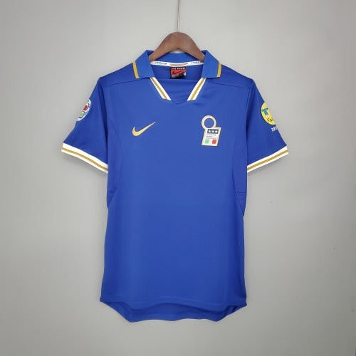 1990s Italy Retro Football Shirt | Blue Yellow Home