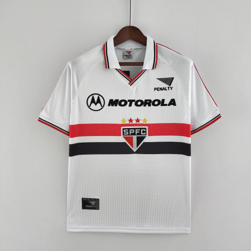 1990s Sao Paulo Retro Football Shirt | White Red Home