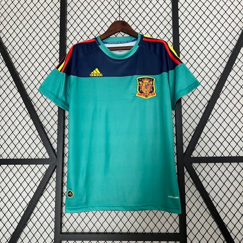 2000s Spain Retro Football Shirt | Teal Navy Home