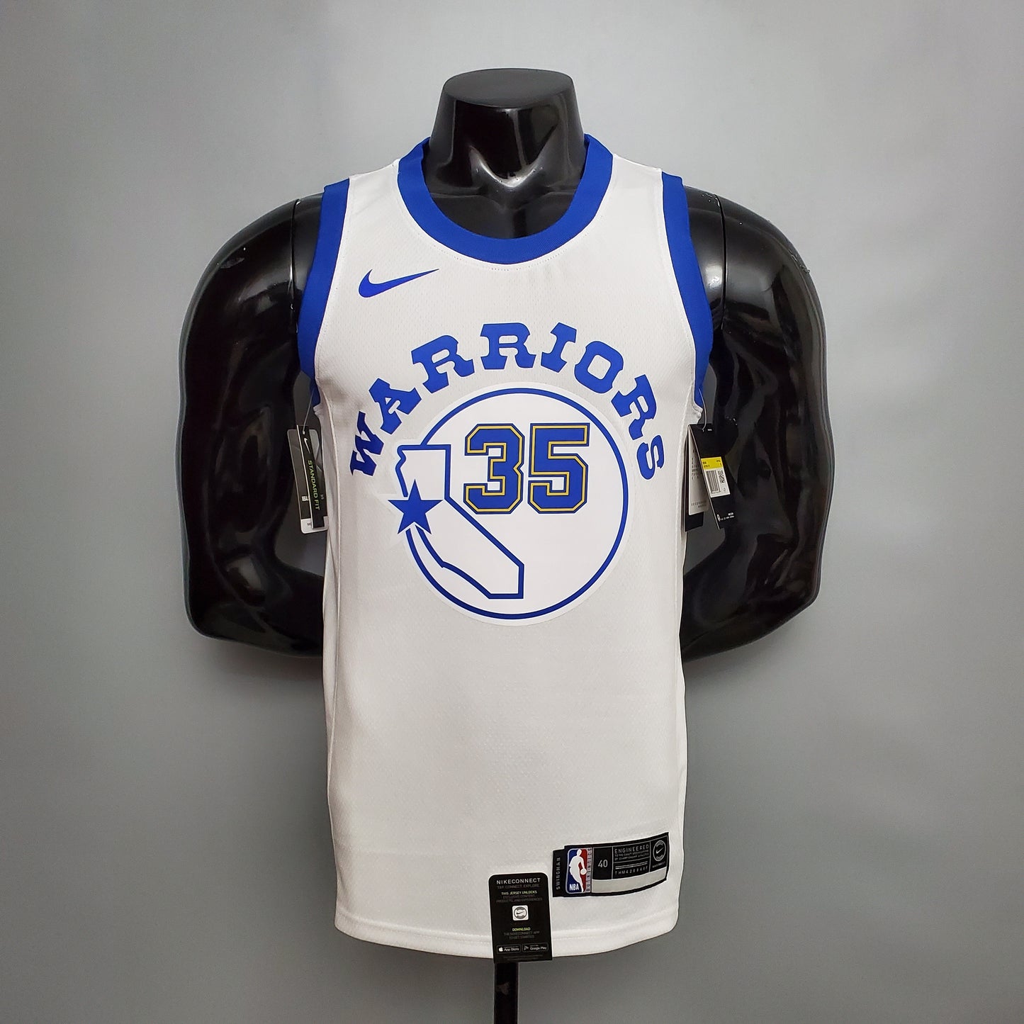2018 Golden State Durant #35 Retro Basketball Jersey