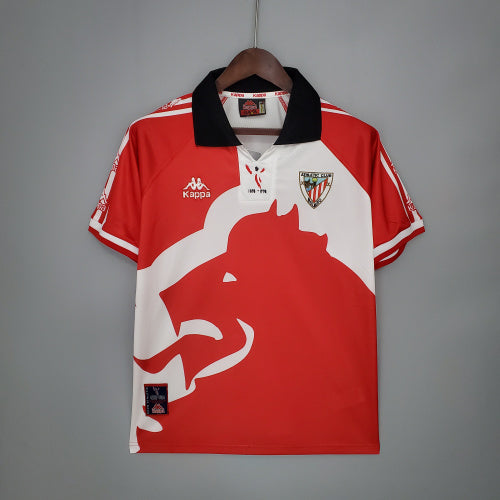 1990s Athletic Bilbao Retro Football Shirt | Red White Home