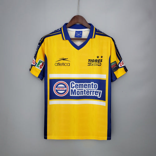 2000s Tigres Retro Football Shirt | Yellow Blue Home