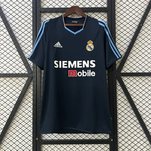 2000s Real Madrid Retro Football Shirt | Navy Sky Blue Home