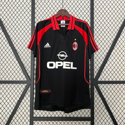 1990s AC Milan Retro Football Shirt | Black Red Home