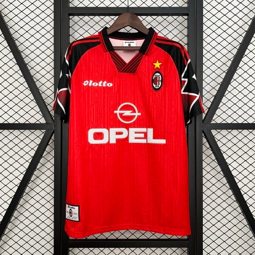 1990s AC Milan Retro Football Shirt | Red Black Home