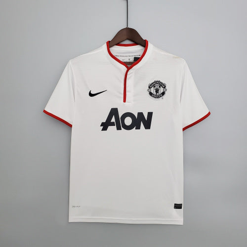 2010s Manchester United Retro Football Shirt | White Red Home