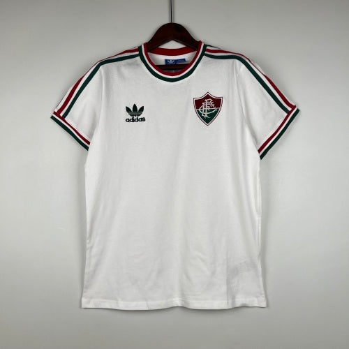 1980s Fluminense Retro Football Shirt | White Red Green Home