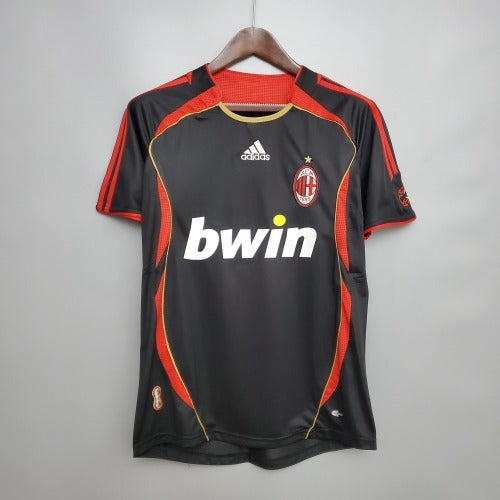 2000s AC Milan Retro Football Shirt | Black Red Home
