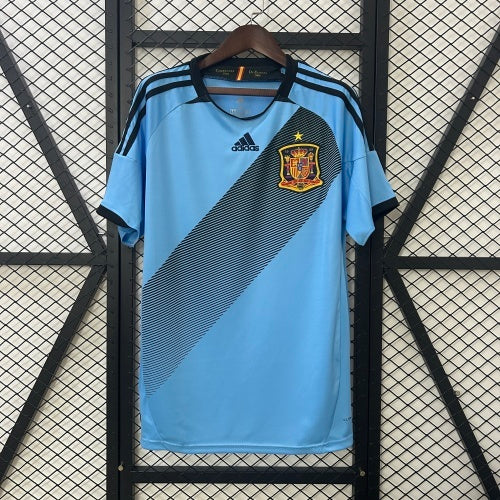2000s Spain Retro Football Shirt | Light Blue Black Home