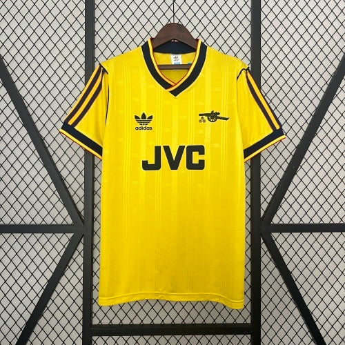 1980s Arsenal Retro Football Shirt | Yellow Black Home