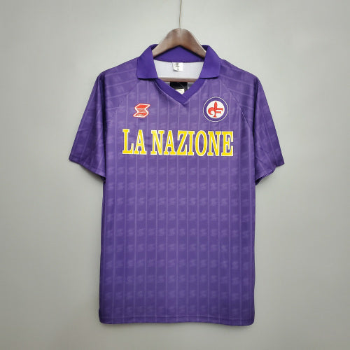1990s Fiorentina Retro Football Shirt | Purple Yellow Home