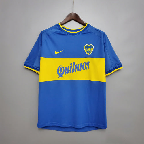1990s Boca Juniors Retro Football Shirt | Blue Yellow Home