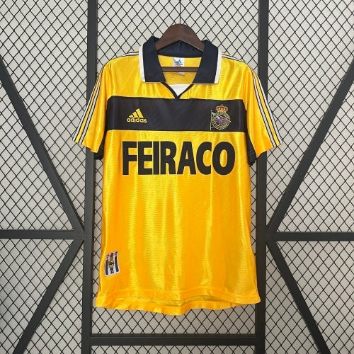 1990s Real Sociedad Retro Football Shirt | Yellow Black Home