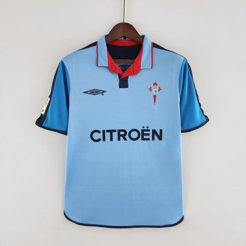 2000s Celta Vigo Retro Football Shirt | Sky Blue Navy Home