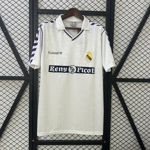 1990s Real Madrid Retro Football Shirt | White Purple Home