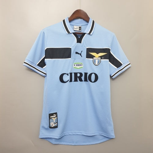 1990s Lazio Retro Football Shirt | Sky Blue Black Home