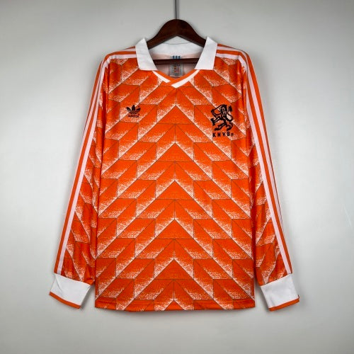 1980s Netherlands Retro Football Shirt | Orange White Home