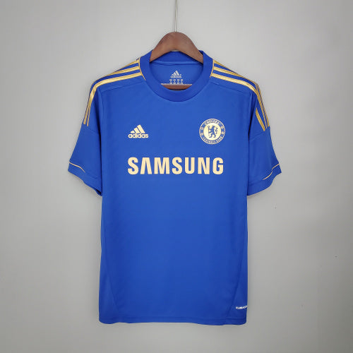 2010s Chelsea Retro Football Shirt | Blue Gold Home