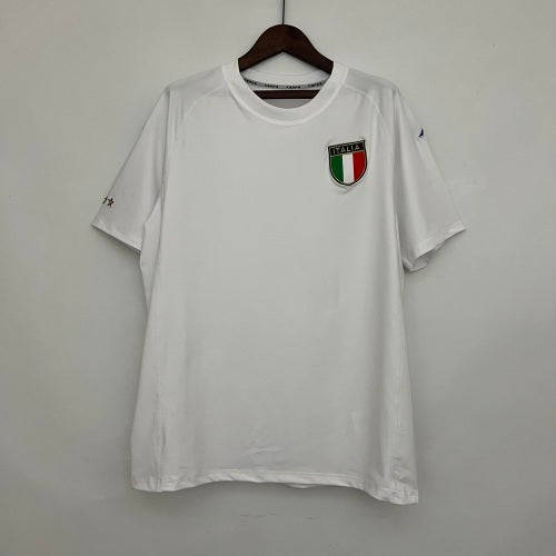 1990s Italy Retro Football Shirt | White Green Home