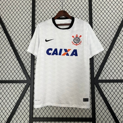 2010s Corinthians Retro Football Shirt | White Black Home