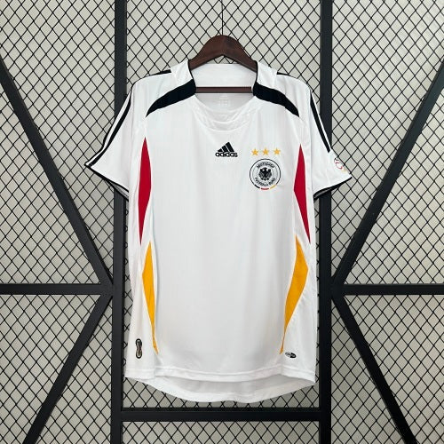 2000s Germany Retro Football Shirt | White Black Home